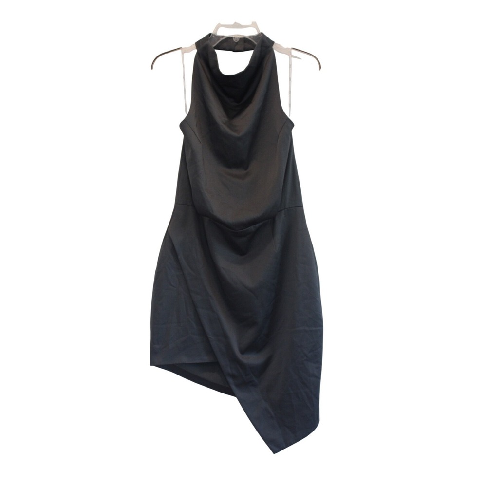 Elliatt Camo Dress Charcoal Grey Halter Mini Dress Large Graduation Wedding Chic